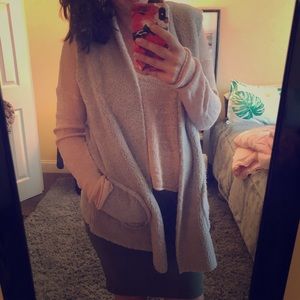 Soft gray long vest